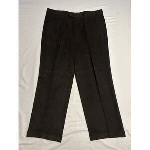Vintage Sartori Mabro Brown Pleated Pants 38x30 Made in Italy Viscose Cotton